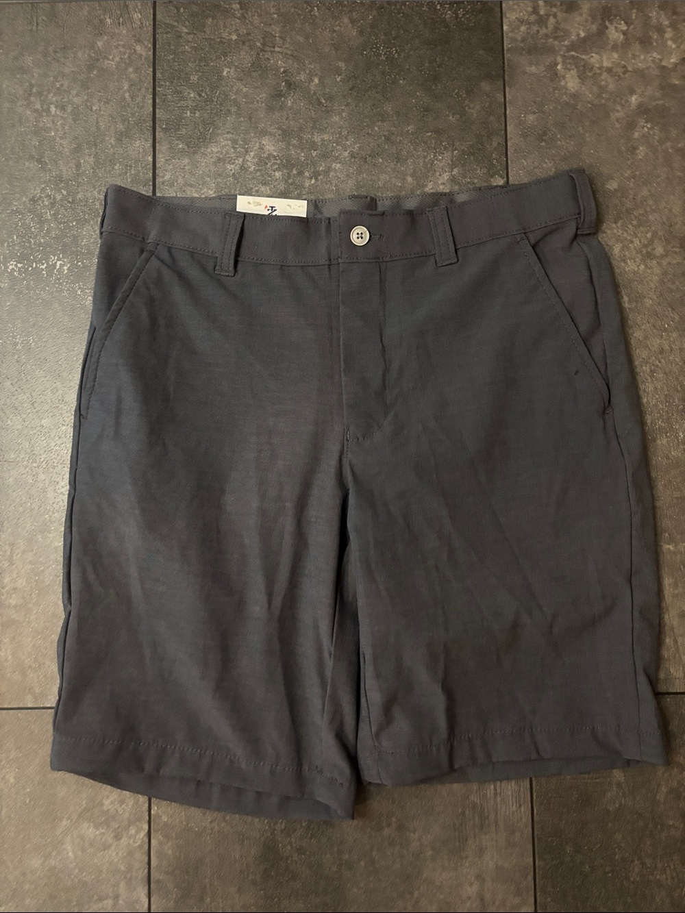 Izod Navy Flat-Front Men's Shorts